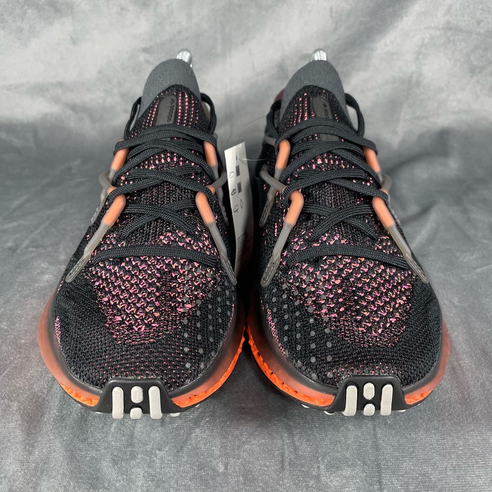Adidas‎ 4D Fusio Primeknit Black Solar Orange Pink Running Shoes FZ2414 Men’s 7 - Picture 2 of 10